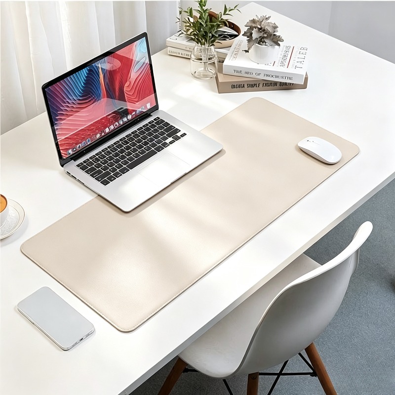 Leather Desk Pad - 1개입 대형 인조 가죽 마우스 패드,