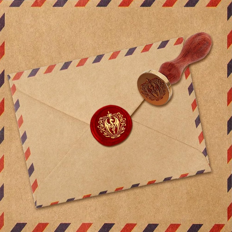 1pc 드래곤 칼 왁스 인감 스탬프 양각 스탬프 씰링  - Wax Seal Stamp Set 리뷰 및 가격